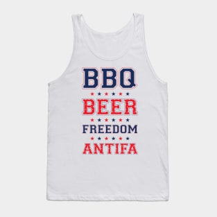 BBQ BEER FREEDOM ANTIFA Tank Top